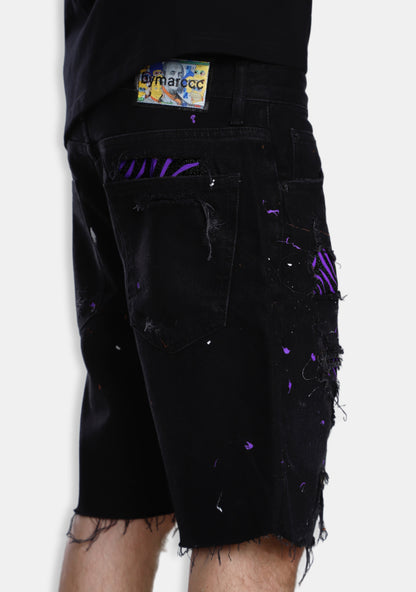 Shiny Zebra Patch Jean