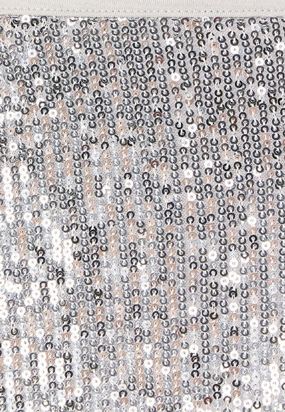 Silver Sequin Shorts