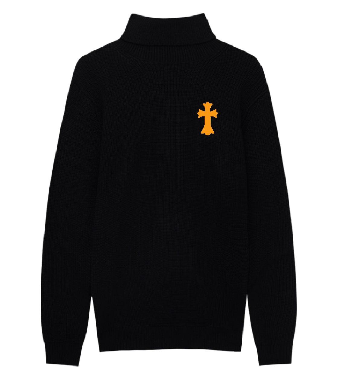 Embroidered Cross Sweater - bymarccc