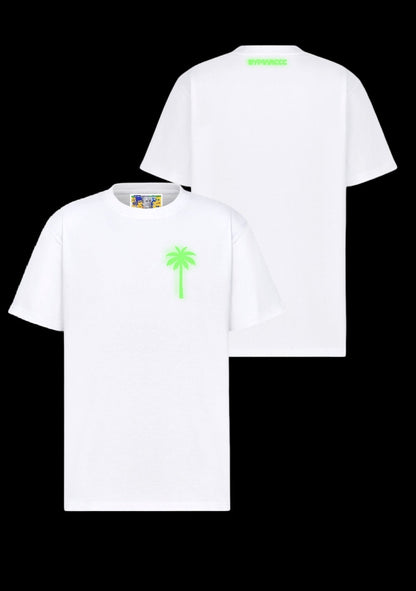 Palm White Tee