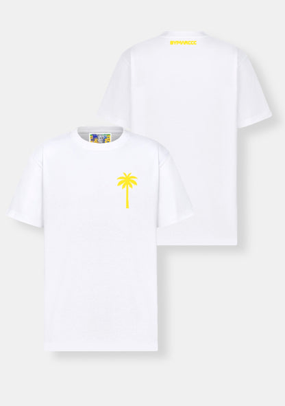 Palm White Tee