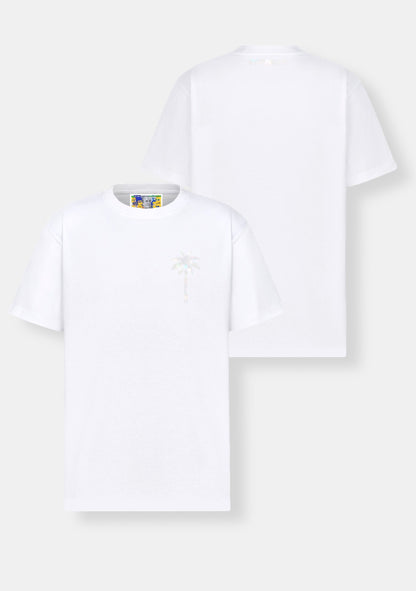 Palm White Tee