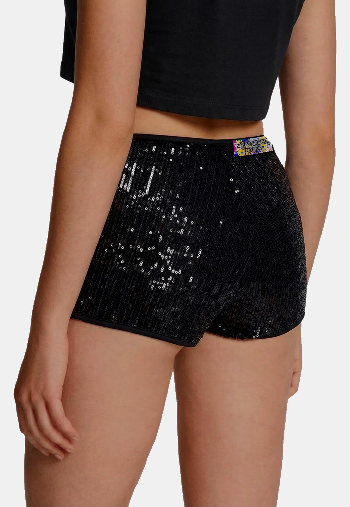 Black Sequin Shorts