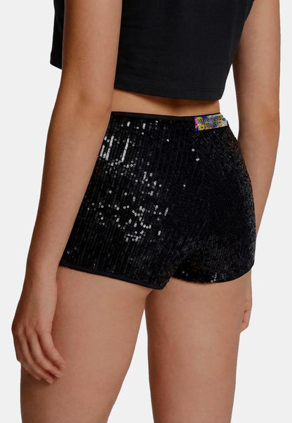 Black Sequin Shorts