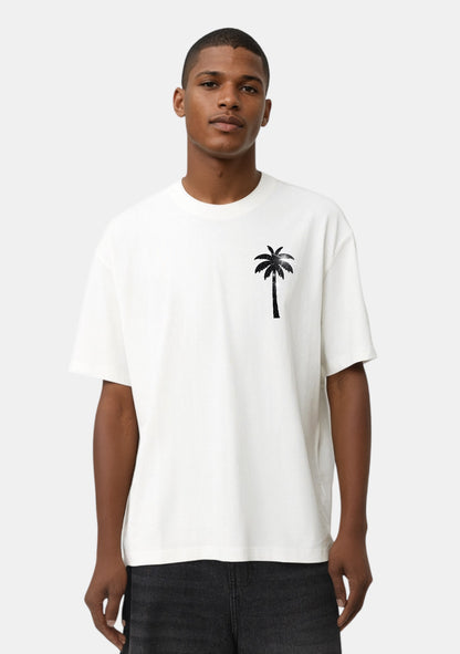 Palm White Tee