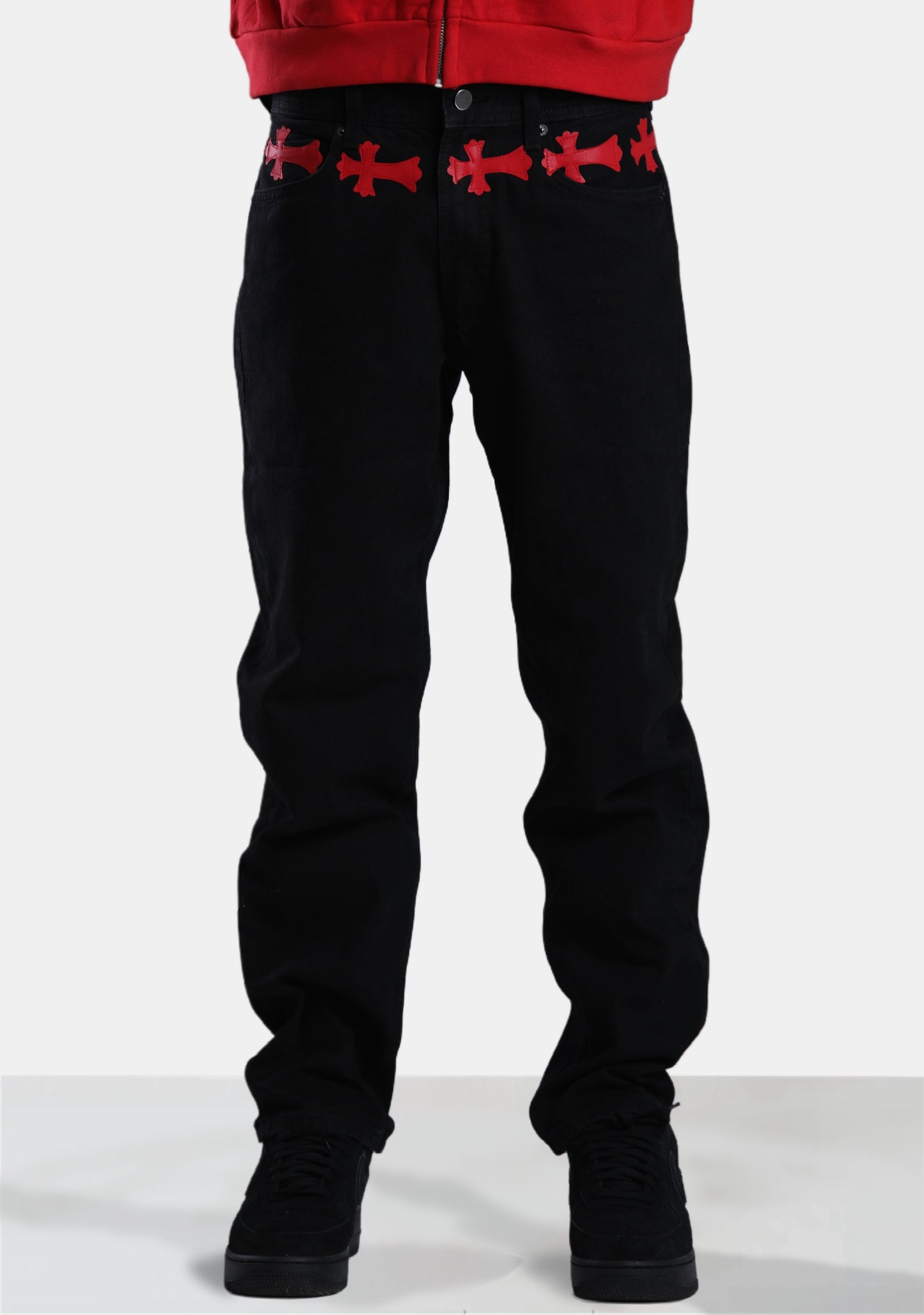 Red Cross Waist Jeans