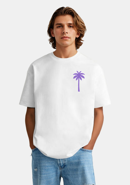 Palm White Tee