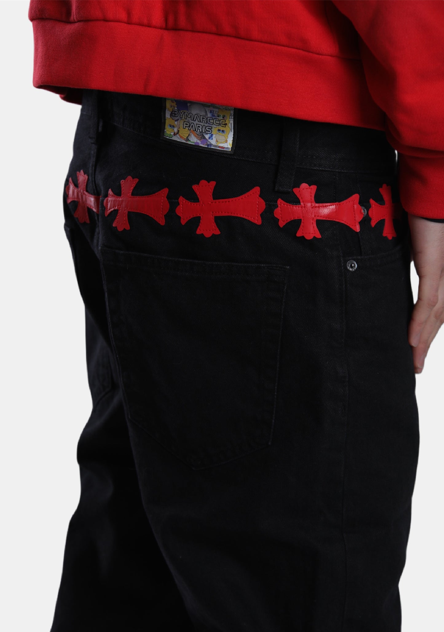 Red Cross Waist Jeans