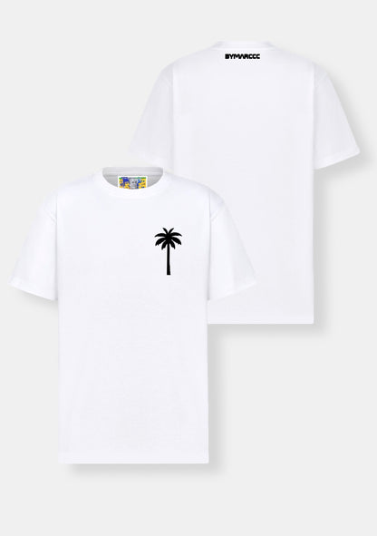 Palm White Tee