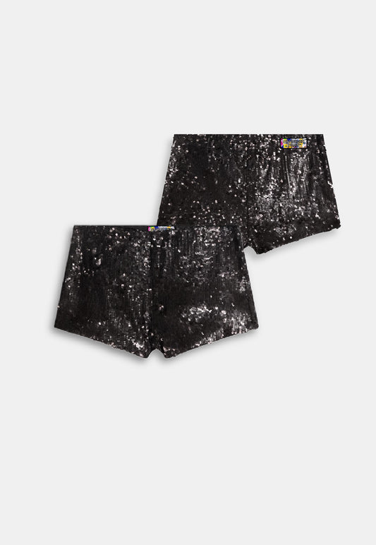 Black Sequin Shorts