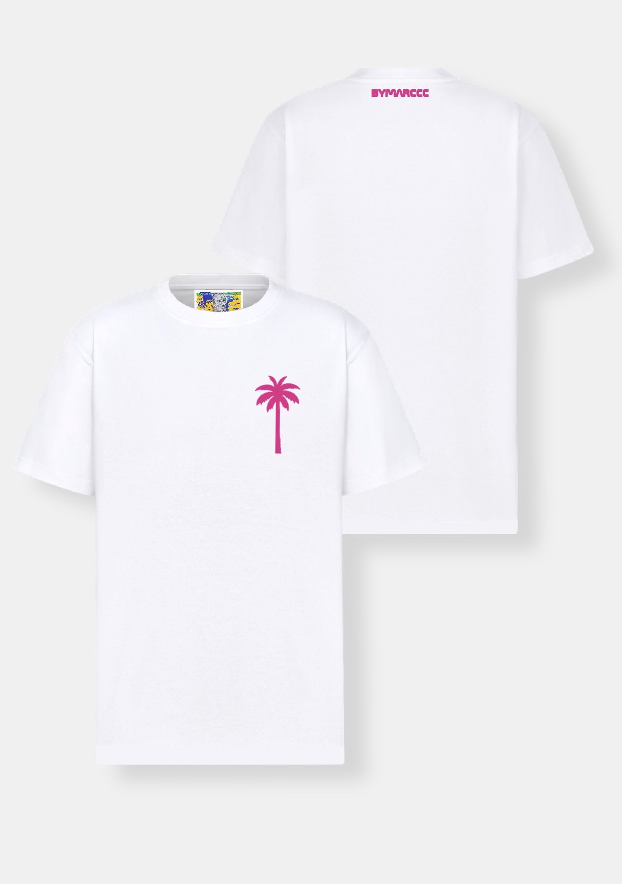 Palm White Tee