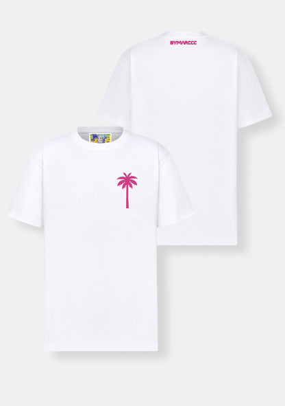 Palm White Tee