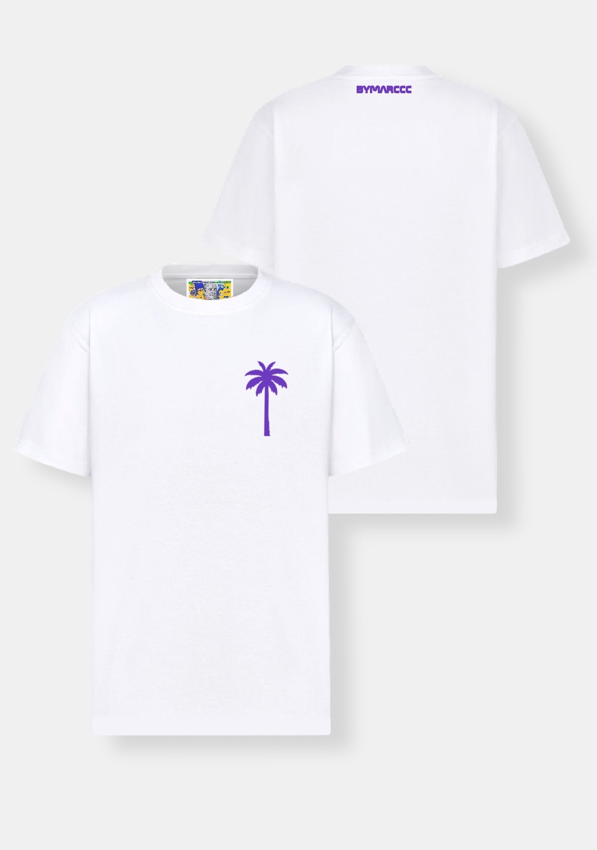 Palm White Tee