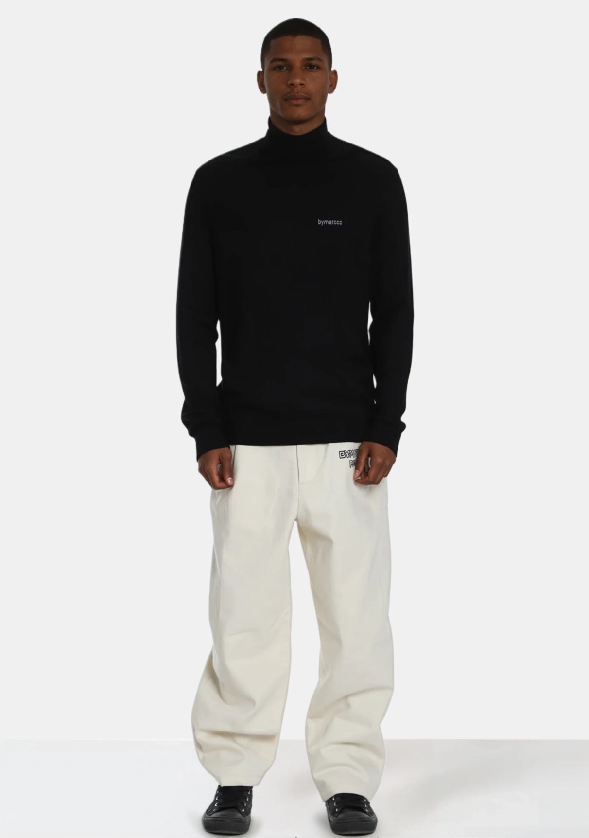 Embroidered Logo Turtleneck