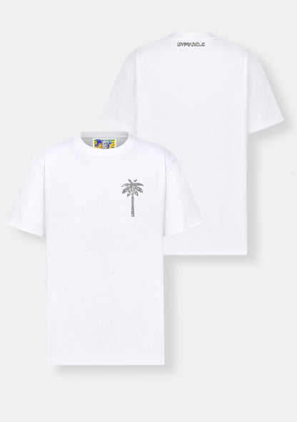 Palm White Tee