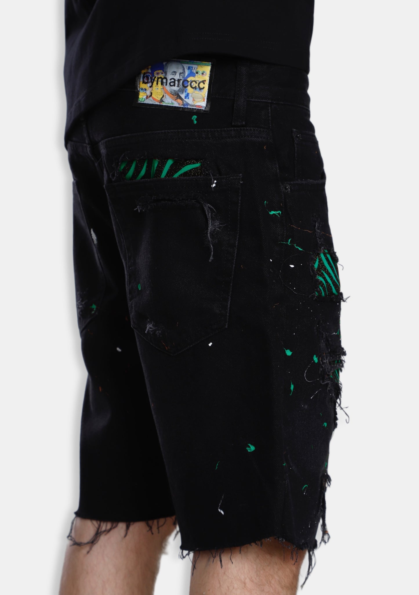 Shiny Zebra Patch Jean
