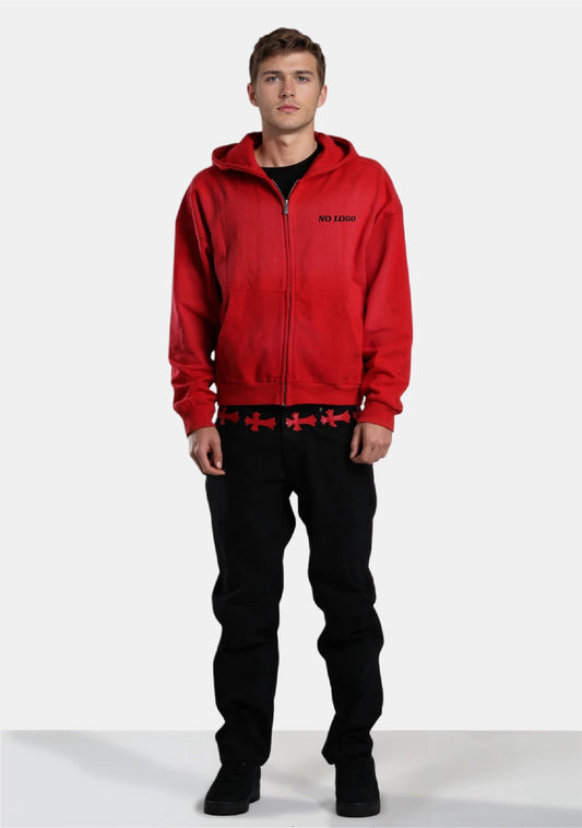 Red Cross Waist Jeans