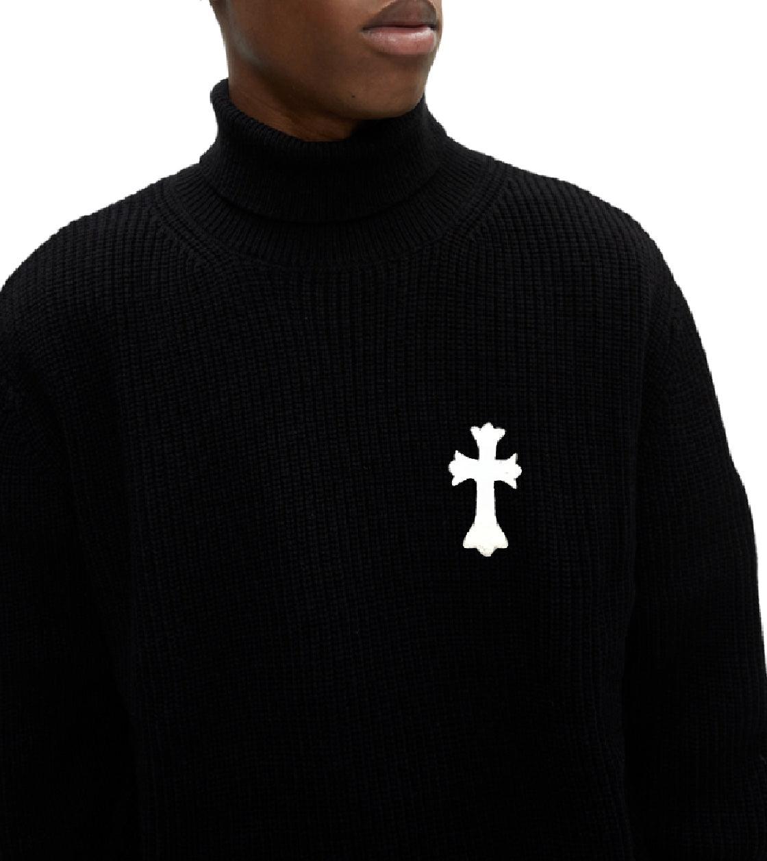 Embroidered Cross Sweater - bymarccc