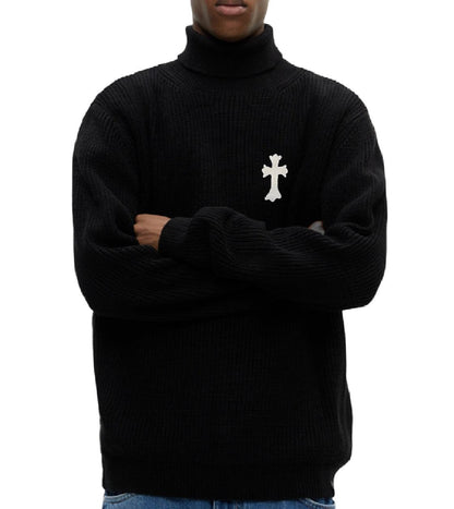 Embroidered Cross Sweater - bymarccc