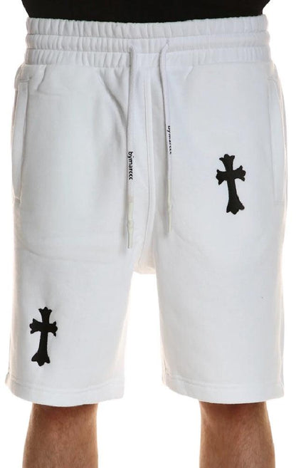 Embroidered Cross Shorts - bymarccc