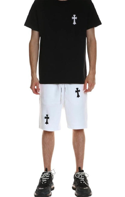 Embroidered Cross Shorts - bymarccc