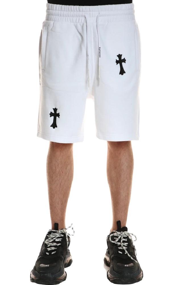 Embroidered Cross Shorts - bymarccc