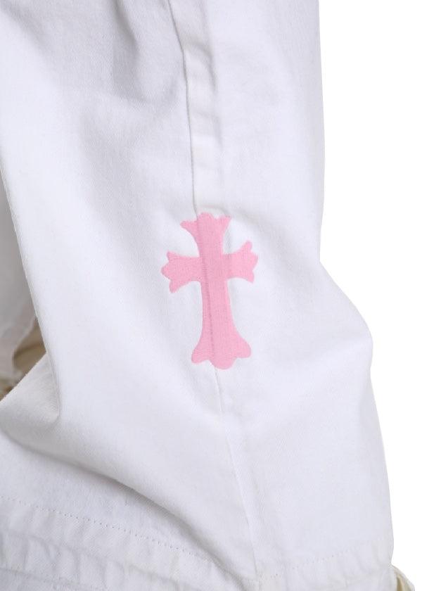 Pink Embroidered Crosses - bymarccc